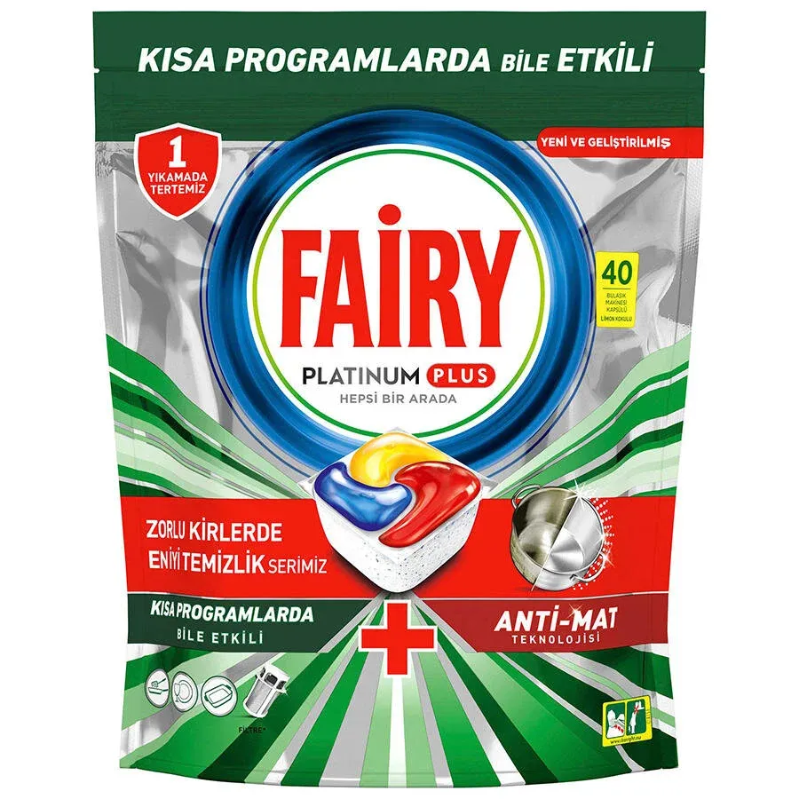 FAİRY PLATINUM PLUS BULAŞIK MAKİNESİ TABLETİ 40'LI