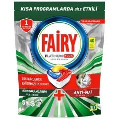 FAİRY PLATINUM PLUS BULAŞIK MAKİNESİ TABLETİ 40'LI