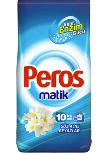 PEROS Matik Toz Deterjan Göz Alıcı Beyazlar 10 KG