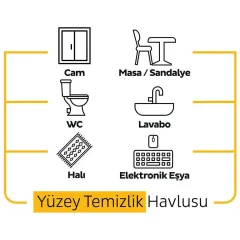 SLEEPY Easy Clean Arap Sabun Katkılı Yüzey Temizlik Havlusu 100 Yaprak