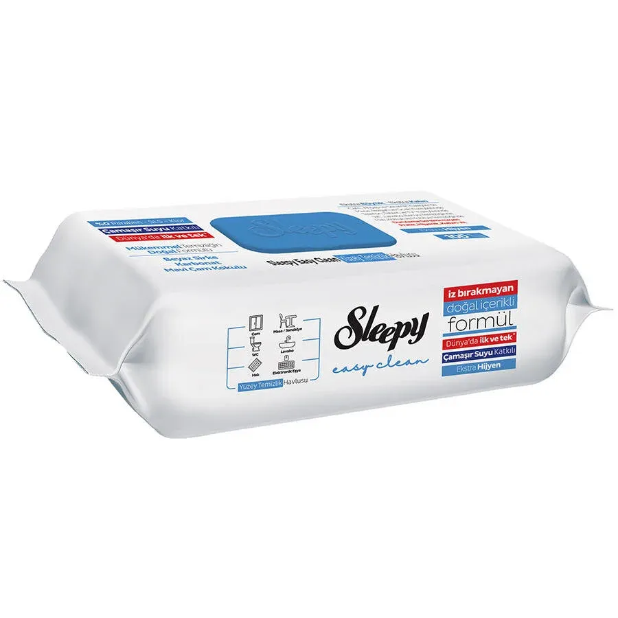 SLEEPY Easy Clean Çamaşır Suyu Katkılı Yüzey Temizlik Havlusu 100 Yaprak
