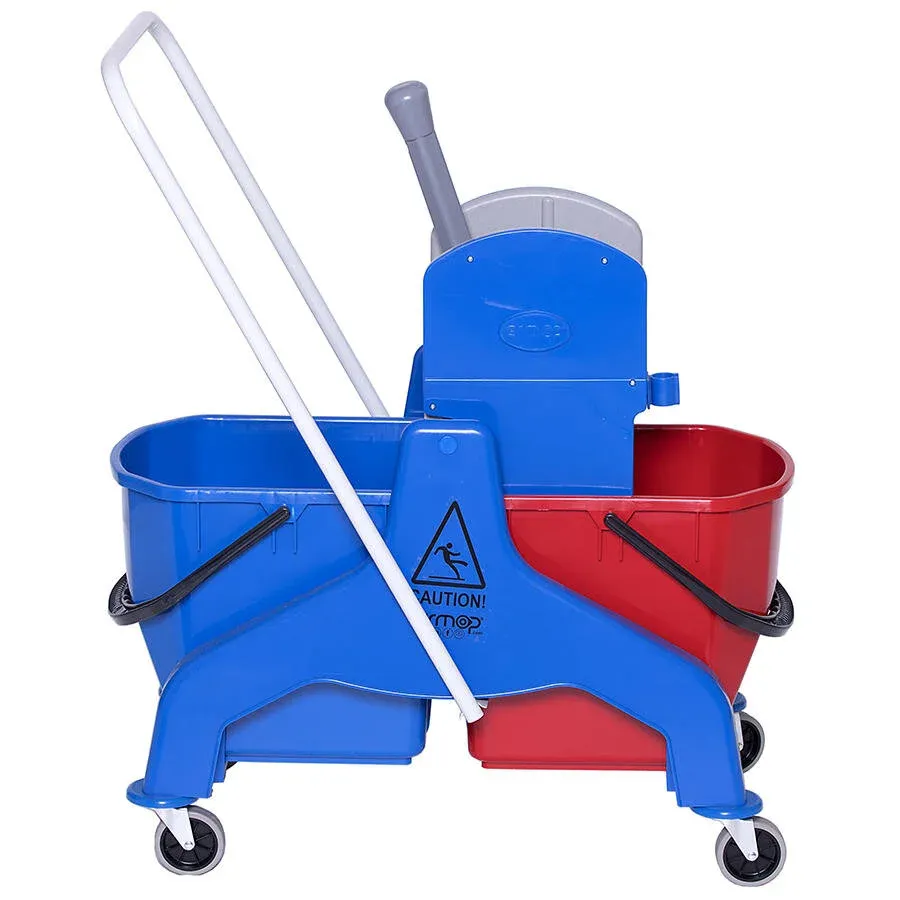 GENEL Çift Bölmeli Presli Set (Pres Plastik+Kırmızı, Mavi Kova 25 Litre)