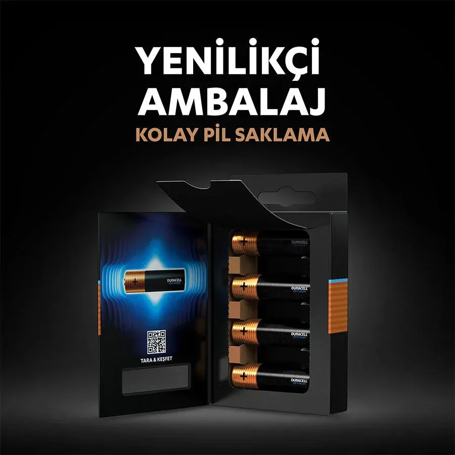 DURACELL Optimum Alkalin AAA İnce Kalem Pil 4'lü Paket