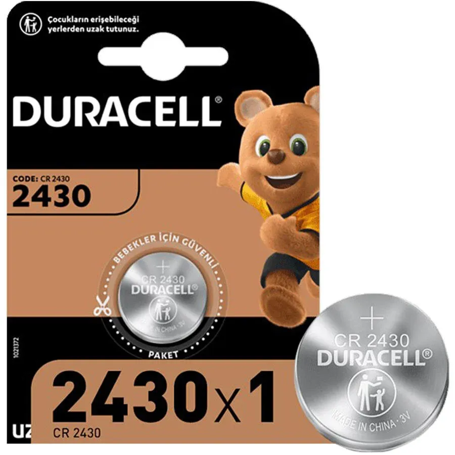 Duracell CR2430 Lityum Düğme Pil Tekli Paket