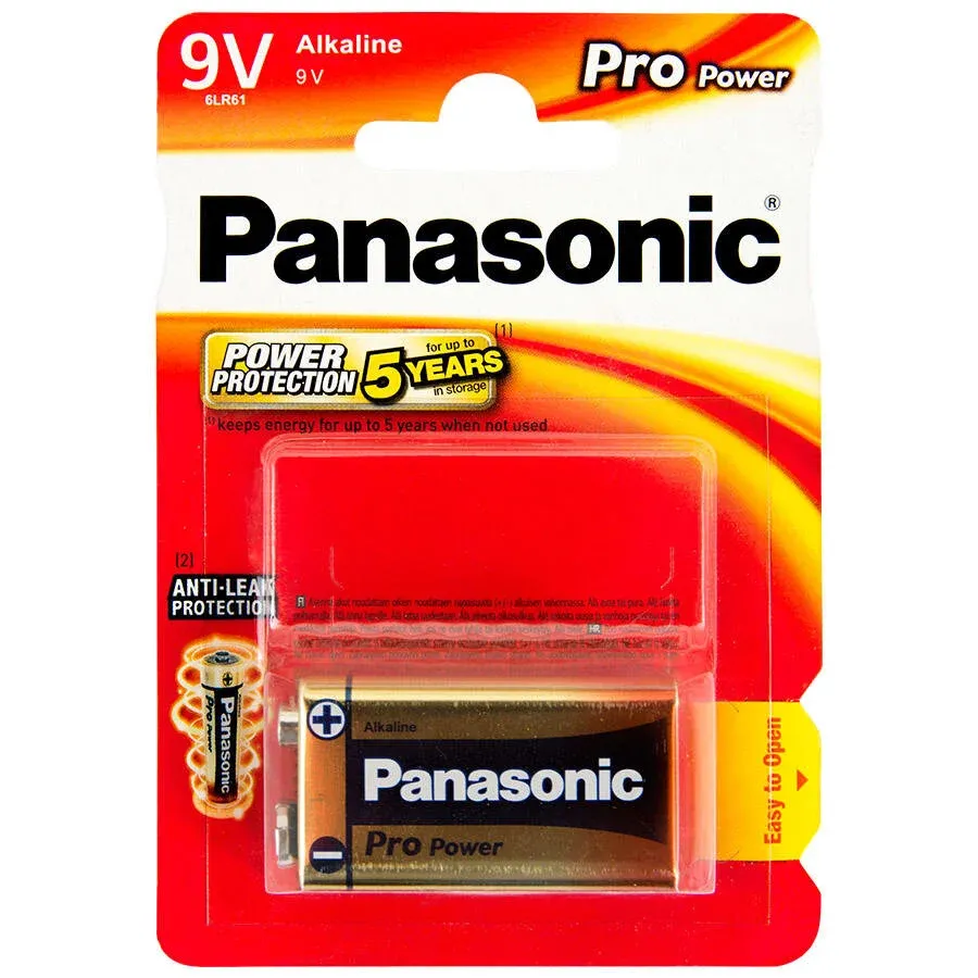 Panasonic Pro Power Alkalin 9V Pil Tekli Paket