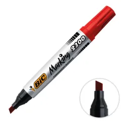Bic 2300 Marker Kalem Kesik Uç KIRMIZI Tekli