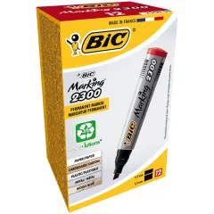 Bic 2300 Marker Kalem Kesik Uç KIRMIZI Tekli