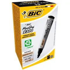 Bic 2300 Marker Kesik Uç Kalem SİYAH Tekli