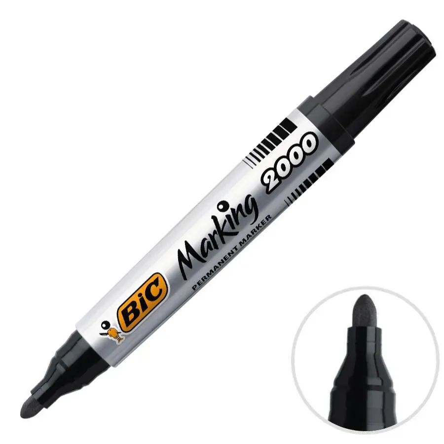 Bic 2000 Marker Yuvarlak Uç Kalem SİYAH Tekli