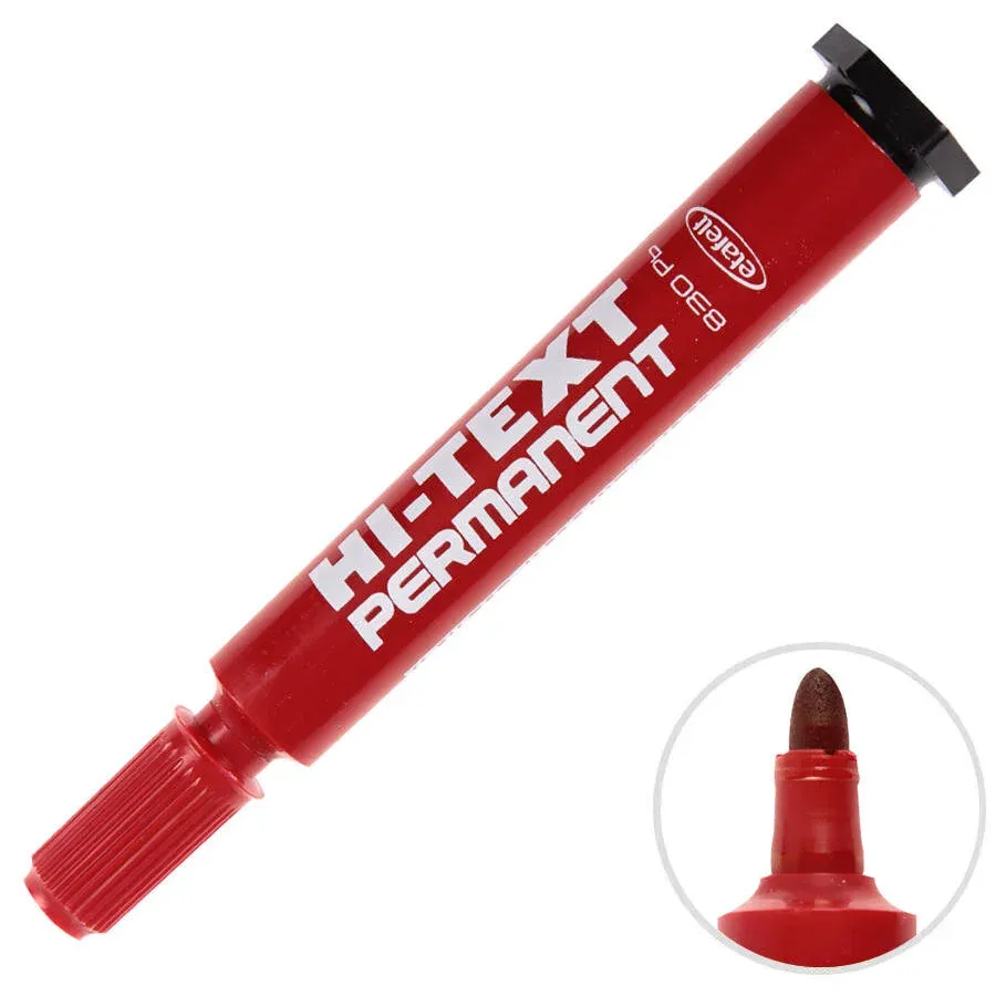 Hi-Text 830 PB Marker Yuvarlak Uç Kalem KIRMIZI Tekli