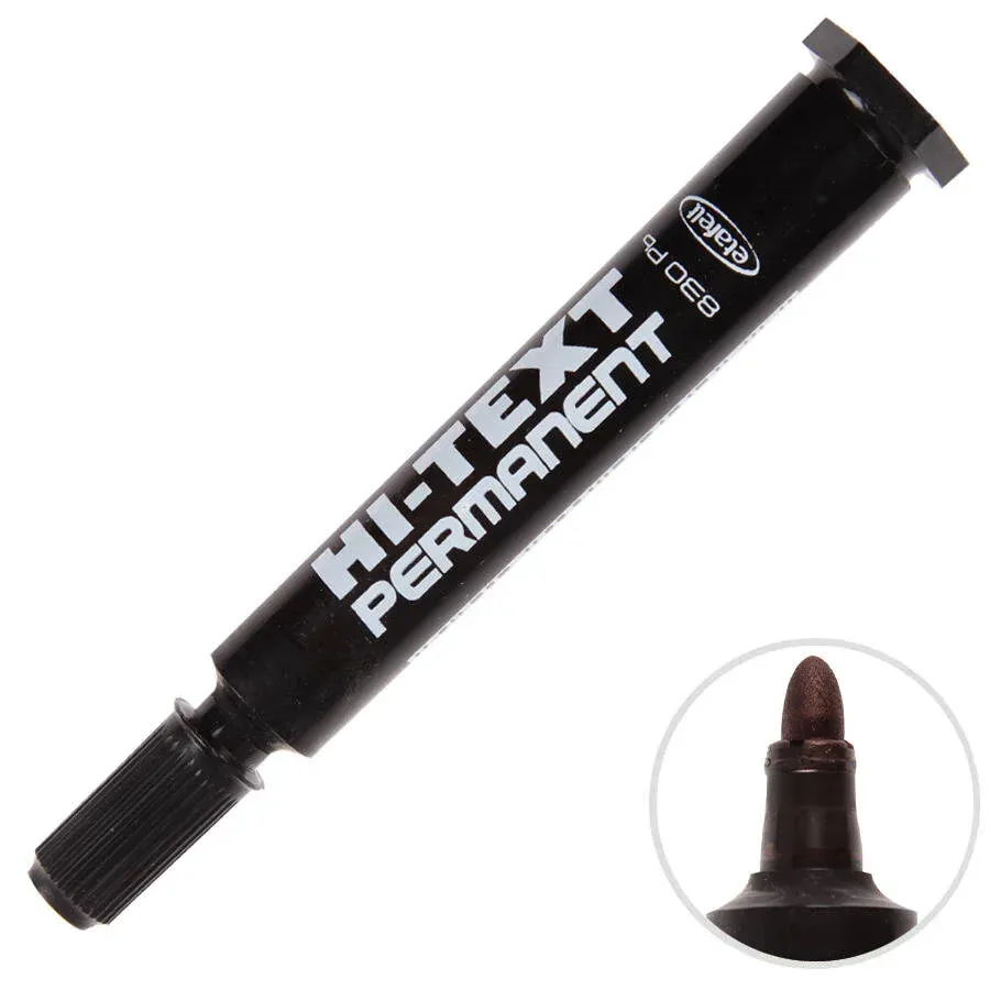 Hi-Text 830 PB Marker Yuvarlak Uç Kalem SİYAH Tekli