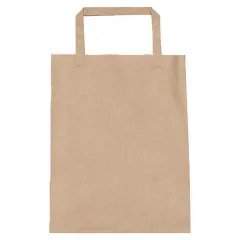 Kraft Kağıt Poşet 22 cm x 27 cm x 10 cm Düz saplı 25'li