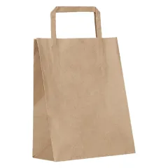 Kraft Kağıt Poşet 26 cm x 30 cm x 14 cm Düz saplı 25'li