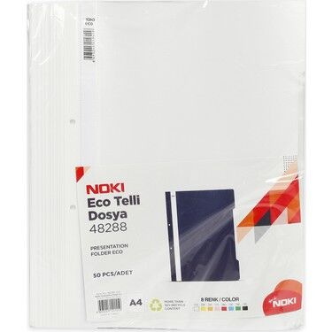 Noki Telli Dosya Beyaz A4 Boyut 50'li Paket