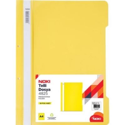 Noki Telli Dosya Sarı A4 Boyut 50'li Paket