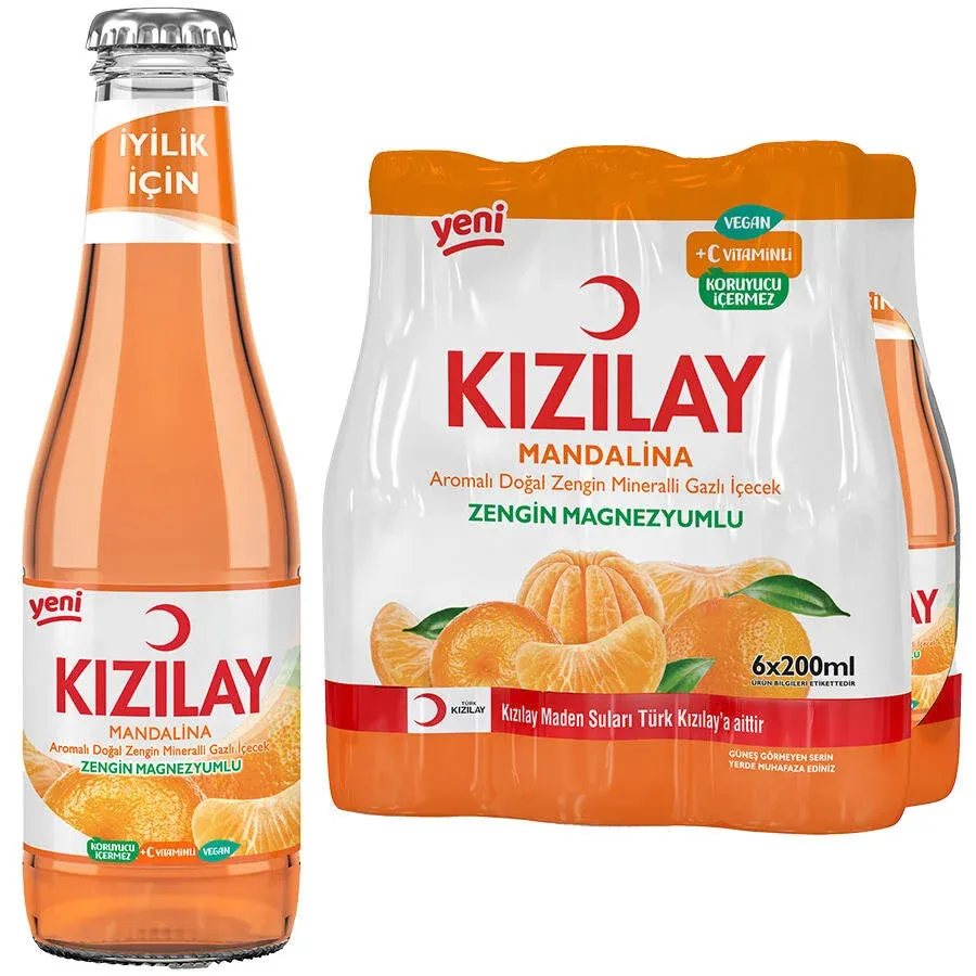 Kızılay C Vitaminli Mandalina Aromalı Maden Suyu 6 x 200 ml