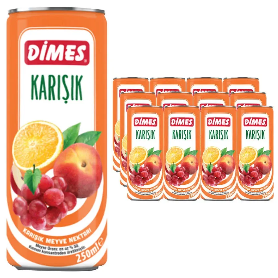 Dimes Meyve Nektarı Karışık 250 ml 12'Li