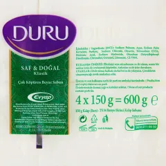 Duru Kalıp Sabun Saf & Doğal Klasik Beyaz Sabun 600 gr