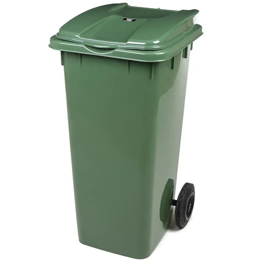 Plastik Çöp Kovası 120LT Yeşil (Konteyner Çöp Kovası)