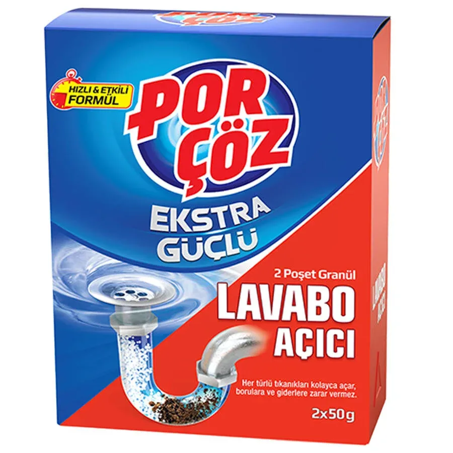 Porçöz Lavabo Açıcı Granül 2x50 Gram