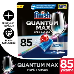 Finish Powerball Quantum Max Bulaşık Makinesi Tableti 85'li