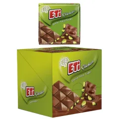 Eti Sütlü Çikolata Antep Fıstıklı 60 g Kare 6'lı