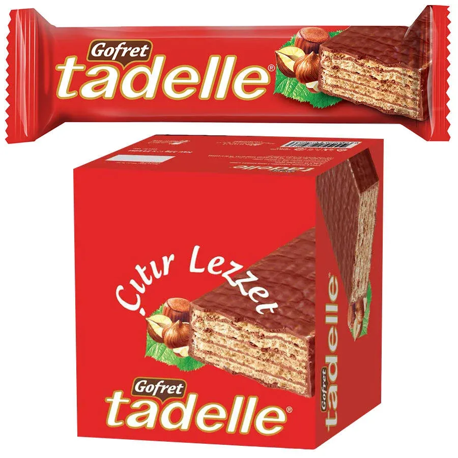 Tadelle Sütlü Çikolatalı Gofret 35 gr 24'lü