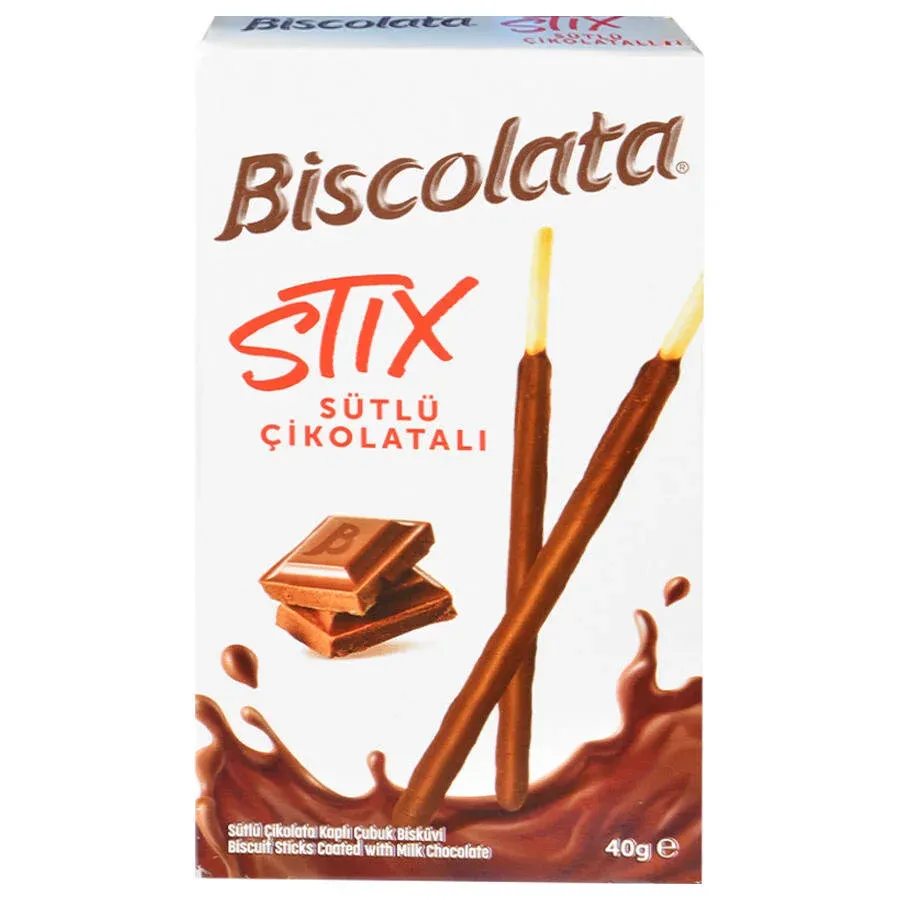 Biscolata Stix Sütlü Çikolatalı Bisküvi 40 g 16'lı