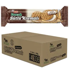 Eti Burçak Sütlü Kremalı Bisküvi 100 g 12'li