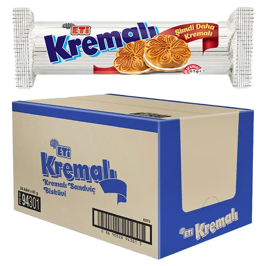 Eti Kremalı Bisküvi 61 gr 24'Lü