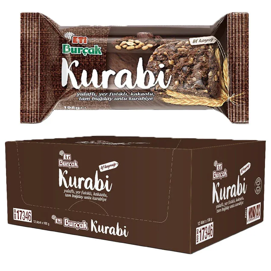 Eti Burçak Kurabi Kakaolu 198 g 12'Li