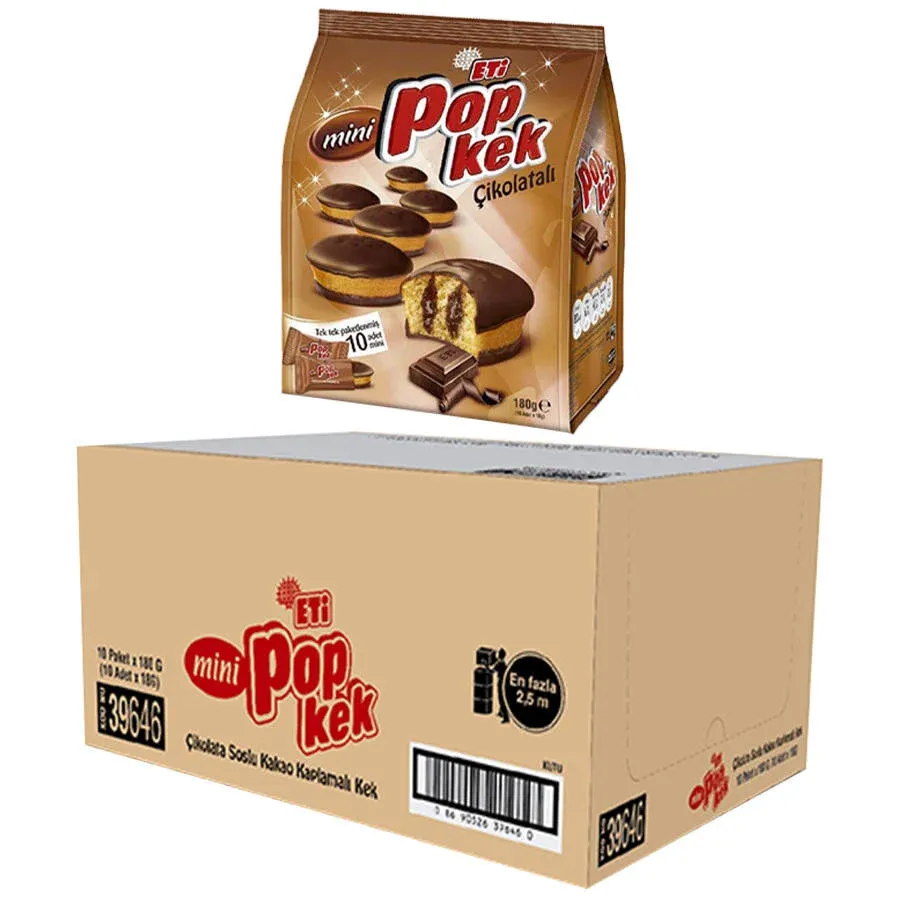 Eti Popkek Mini Çikolatalı 180 g x 10'lu