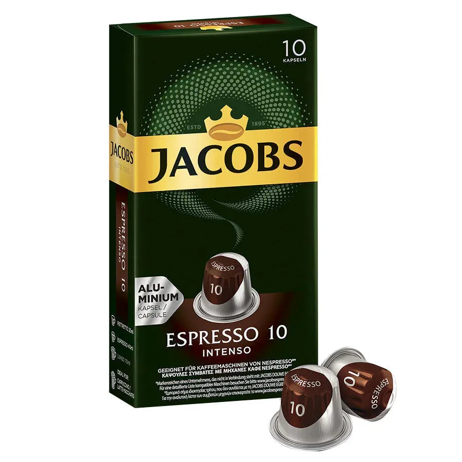 Jacobs Espresso 10 Intenso Kapsül Kahve 10'lu (Nespresso Uyumlu)