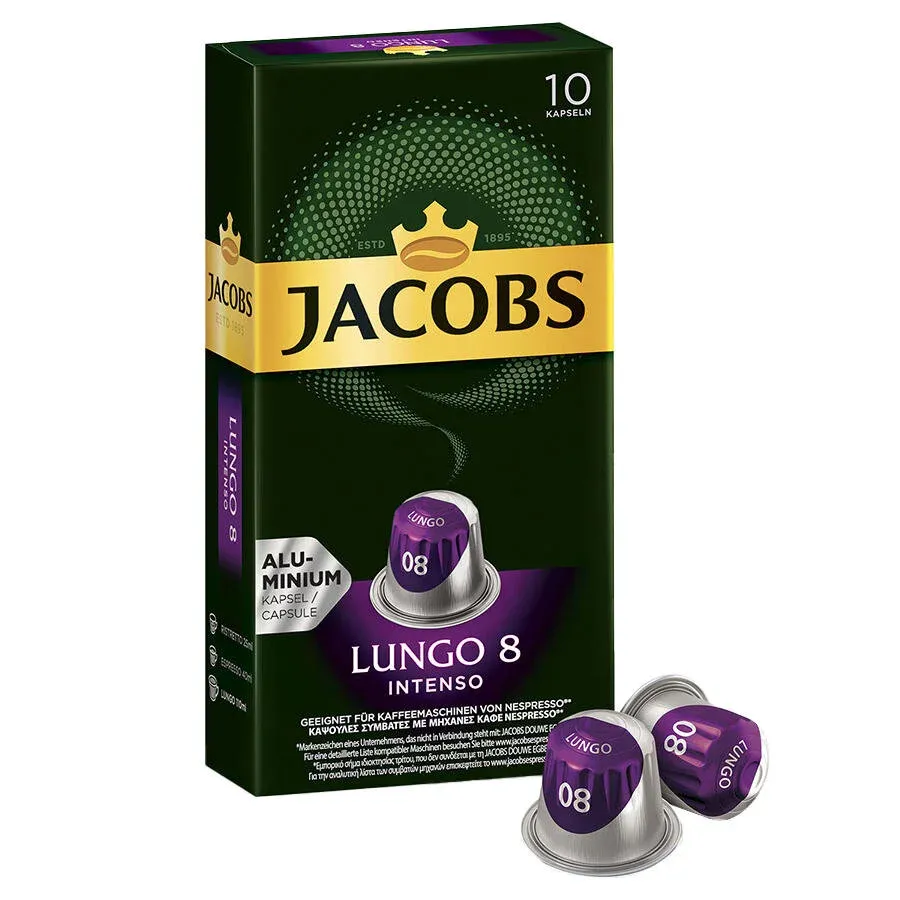 Jacobs Lungo 8 Intenso Kapsül Kahve 10'lu (Nespresso Uyumlu)