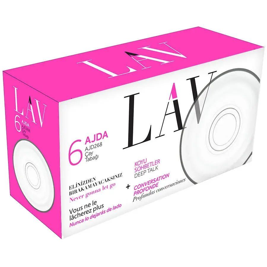 Lav Ajda Çay Tabağı 6lı LV-AJD268F