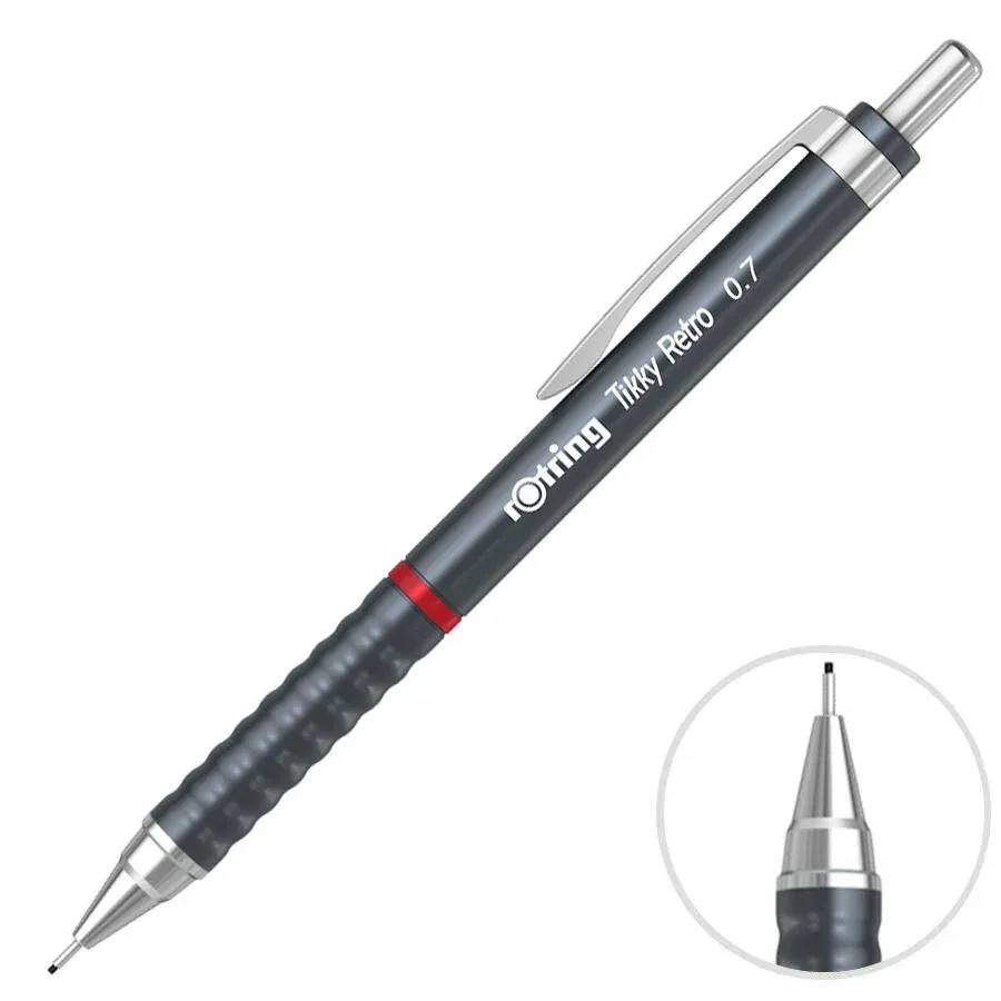 Rotring Retro Tikky Versatil Uçlu Kalem 0.7 mm Gri