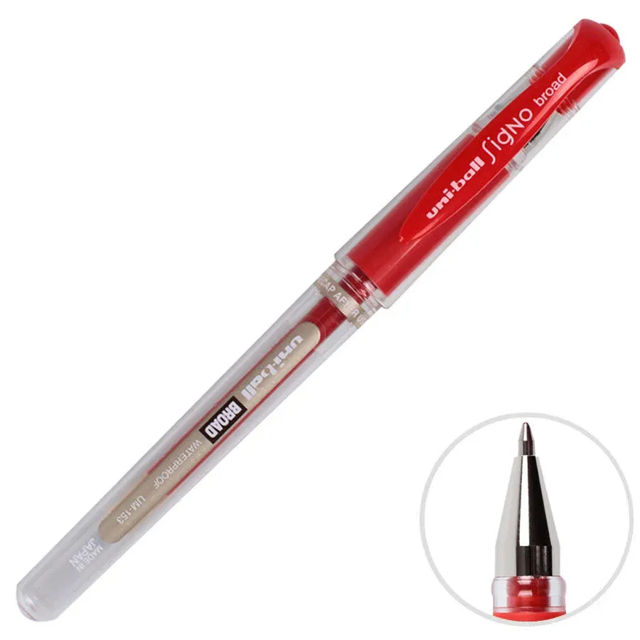Uni-ball Um-153 Signo Broad İmza Kalemi 1.0 mm Kırmızı