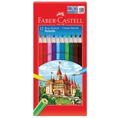 Faber-Castell Kuru Boya Kalemi 12 Renk Tam Boy