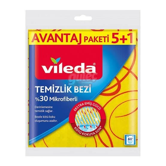 Vileda %30 Mikrofiberli Temizlik Bezi 5+1