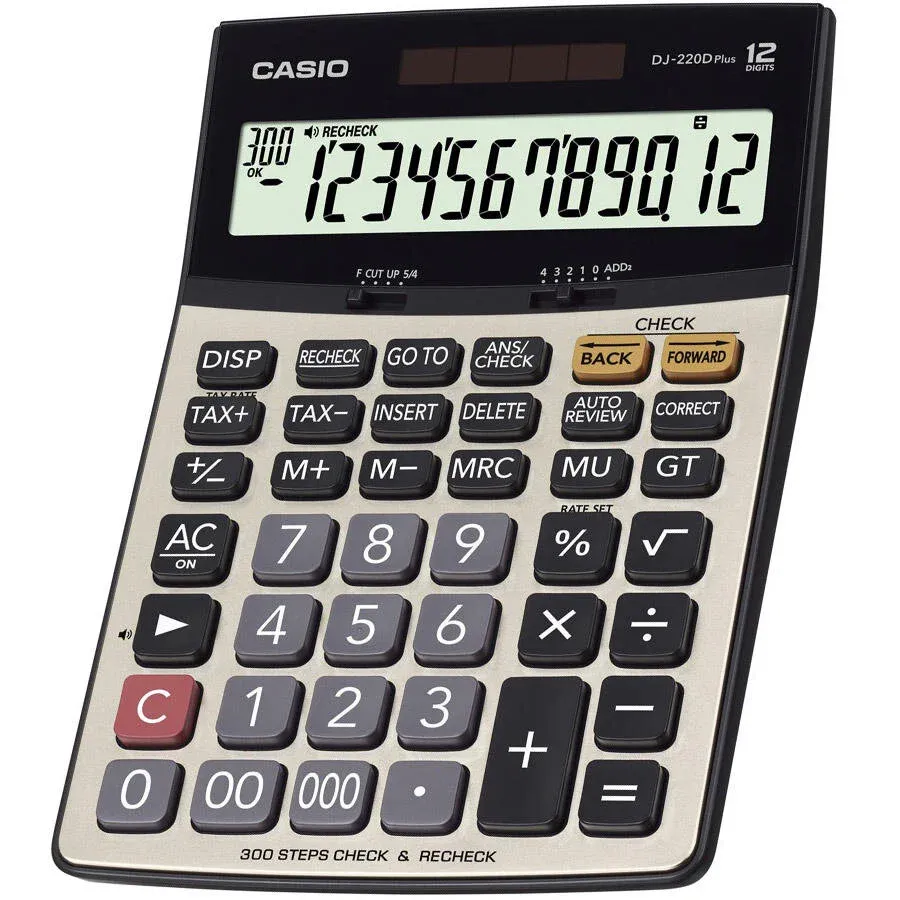 Casio DJ-220D Plus Masaüstü Hesap Makinesi 12 Haneli